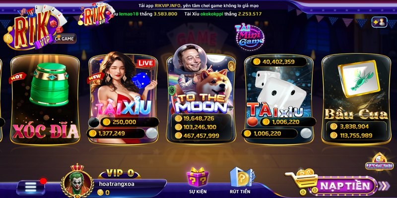 Live Tài Xỉu Rikvip cho phép người chơi tham gia cùng dealer thật