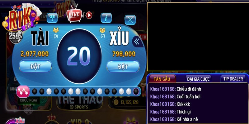 Sicbo Tài Xỉu Rikvip là tựa game đổi thưởng trực tuyến hàng đầu