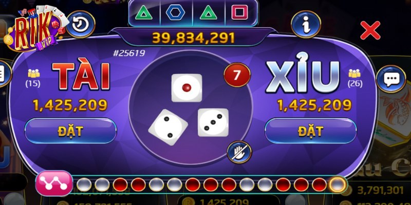 Các cửa cược phụ trong Tài Xỉu RNG Rikvip