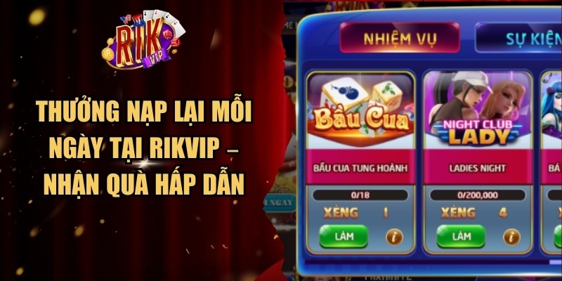 Thưởng Nạp Lại Mỗi Ngày