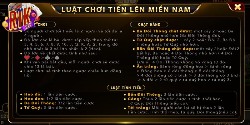Tiến Lên Miền Nam Rikvip là cái tên đình đám, đắt khách số 1